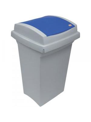Odpadkový kôš na triedenie odpadu - plastový s modrým vekom, 50 l