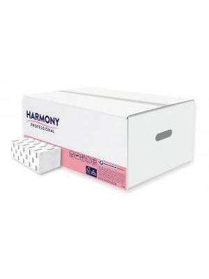 Papierové utierky skladané ZZ 2-vrstvové HARMONY professional, 100% celulóza, biele (20 bal.)