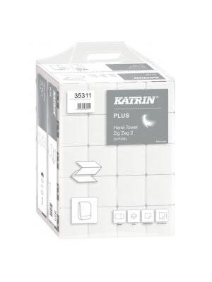 Papierové utierky skladané ZZ 2-vrstvove KATRIN Plus super Handy pack biele (20 bal.)