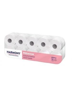 Toaletný papier 2-vrstvový Harmony Professional premium biely, celulóza, návin 23,8 m (10 ks)