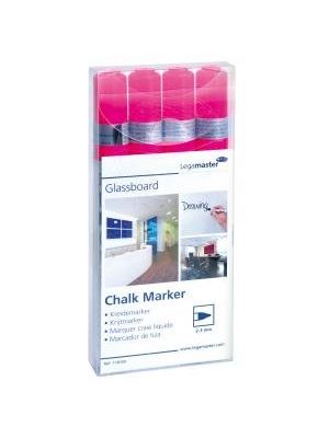 Popisovač na tabule Legamaster GLASSBOARD ružový 4ks