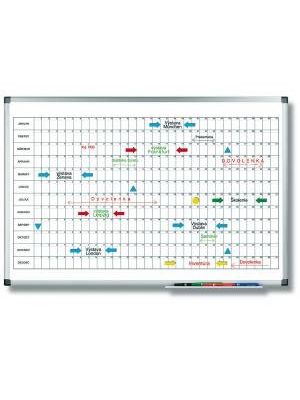 Plánovacia tabuľa ročná PREMIUM horizontálna 60x90 cm