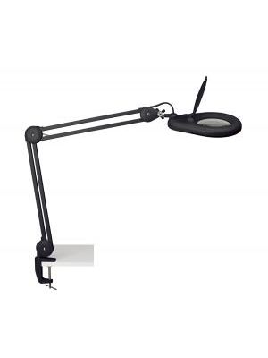 Lampa lupová MAULviso so svorkou čierna