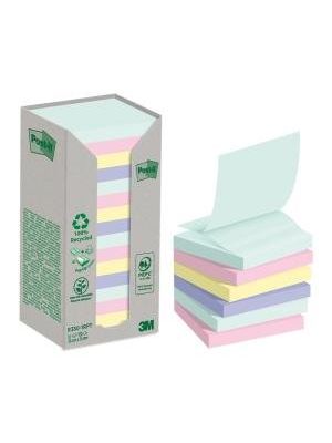 Z-Bločky Post-it recyklované  NATURE 76x76mm dúhové 16x100 lístkov