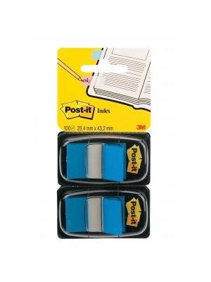 Záložky Post-it Index široké 25,4x43,2 modrá 2ks