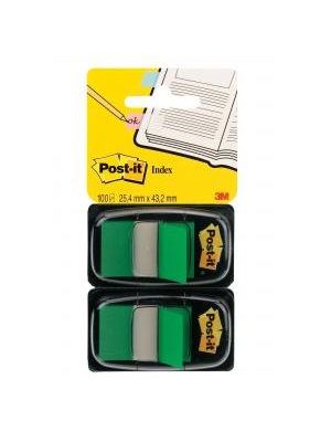 Záložky Post-it Index široké 25,4x43,2 zelená 2ks