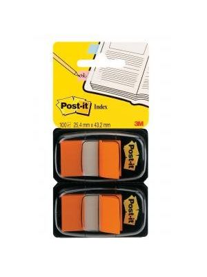 Záložky Post-it Index široké 25,4x43,2 oranžová 2ks