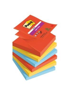Z-bločky Post-it Super Sticky PLAYFUL, veľkosť 76x76 mm, 6 bločkov po 90 lístkov