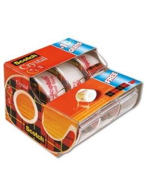 Lepiaca páska kryštálovo číra  Scotch, 19 mm × 7,5 m, 2 + 1 rolka v zásobníku zadarmo
