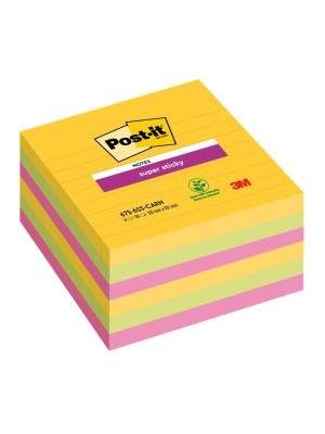 Bloček Post-it Super Sticky CARNIVAL, veľkosť 101x 101 mm, 6 bločkov po 90 lístkov
