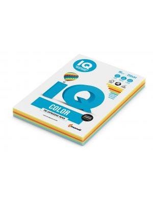 Farebný papier IQ color 5x20 mix intenzívne farby, A4 160g