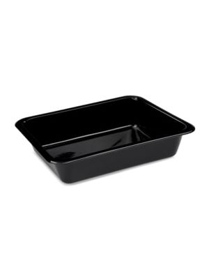 Menu misa (PP) extra-pevná nedelená čierna 227 x 178 x 49 mm [50 ks]