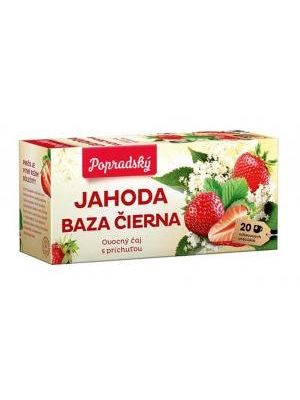 Čaj BOP ovocný jahoda, baza čierna 40g