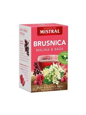 Čaj MISTRAL ovocný Brusnica, malina a baza čierna 40g