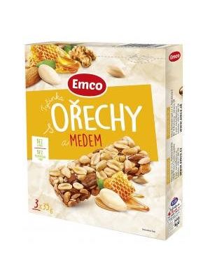 Tyčinka Emco s orechami a medom 3 x 35 g