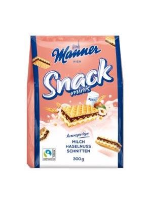 Oblátky Manner Snack Minis  lieskovoorieškové 300 g