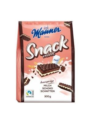 Oblátky Manner Snack Minis  čokoládové 300 g