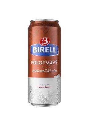 Pivo Birell `Z` nealko 24 x 0,5ℓ Polotmavé plechovka
