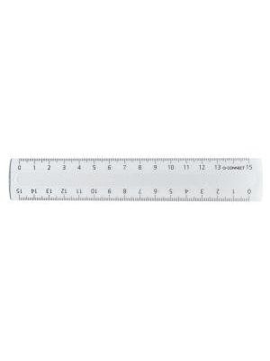 Pravítko Q-CONNECT 15cm transparentné