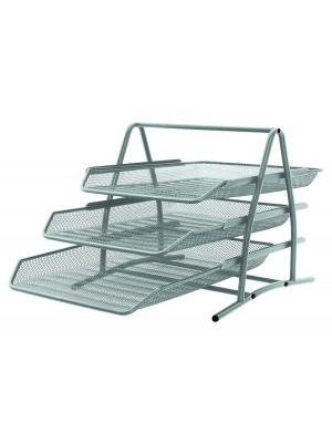 Drôtený stojan s 3 odkladačmi 350x275x278mm strieborný