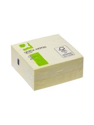 Bloček kocka Q-CONNECT, 76x76 mm, 400 l, žltá