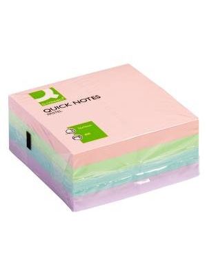 Bloček kocka Q-CONNECT, 76x76 mm, 400 l, pastelová