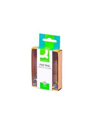 Napichovacie špendlíky guľaté Q-CONNECT 4mm mix farieb 60ks