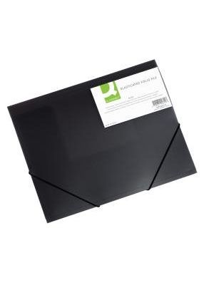 Plastový obal s gumičkou Q-CONNECT čierny