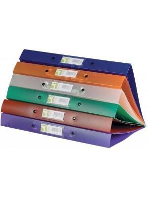 Zakladač 4-krúžkový Q-CONNECT celoplastový 2,5cm transparentný modrý