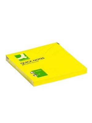 Bloček Q-CONNECT neónové 76x76mm žlté