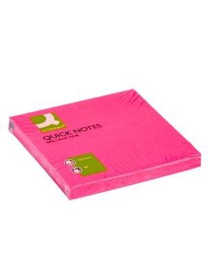 Bloček Q-CONNECT neónové 76x76mm ružové