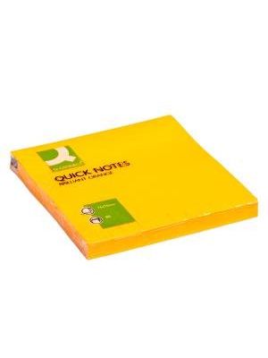 Bloček Q-CONNECT neónové 76x76mm oranžové