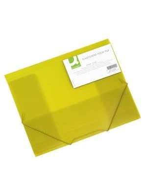 Plastový obal s gumičkou Q-CONNECT žltý