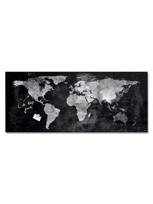 Sklenená tabuľa artverum 130x55cm mapa sveta