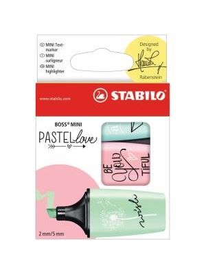 Sada zvýrazňovačov STABILO BOSS mini pastel sada 3 ks