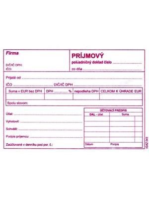 Príjmový pokl.doklad A6 s DPH
