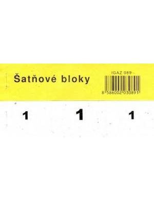 Šatňový blok, 100 lístkov 1 bal. biely;