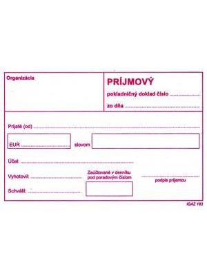 Príjmový pokl.doklad A6 bez DPH
