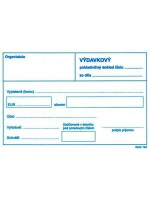 Výdavkový pokl.doklad A6 bez DPH
