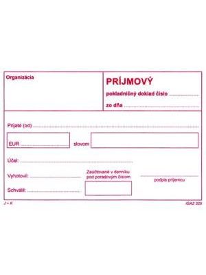 Príjmový pokl.doklad A6 bez DPH samoprepis